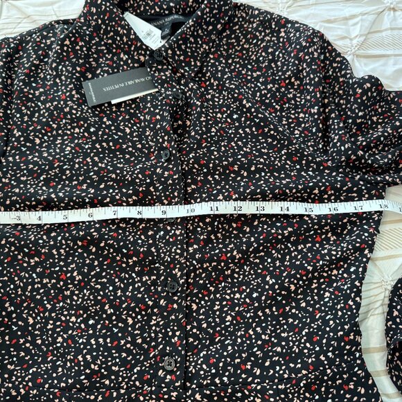 Banana Republic Long sleeved fit and flare Black dress with collar. Size 6, NWT - Picture 8 of 10